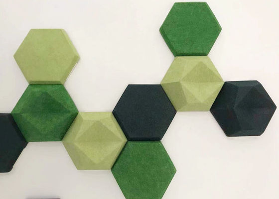 헥사곤 폴리에스터 3D 장식용 음 흡수 벽 패널